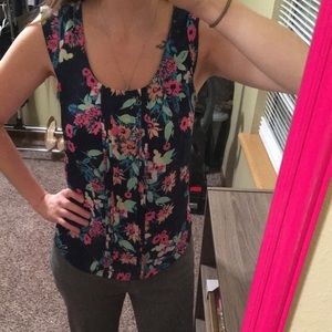 Candies brand xs floral multicolor sleeveless top