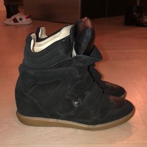 Isabel Marant Bekett Suede Wedge Sneaker