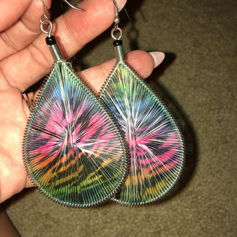 Multi colored Zebra earrings
