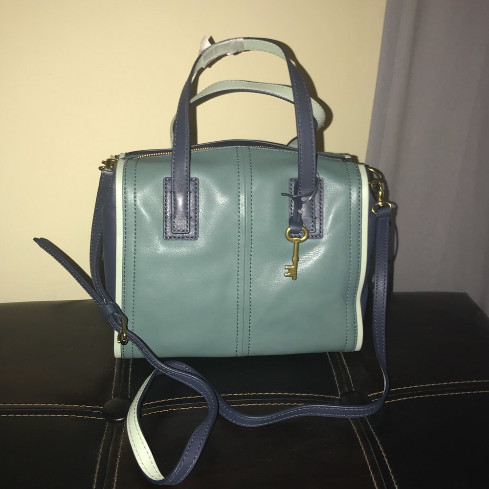 Fossil Emma Satchel Arctic Mist