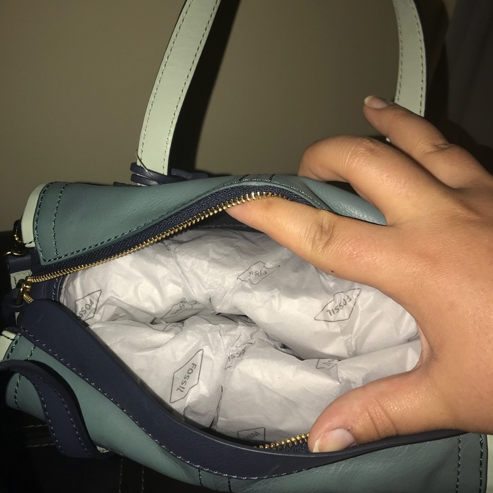 Fossil Emma Satchel Arctic Mist - Picture 3 of 3