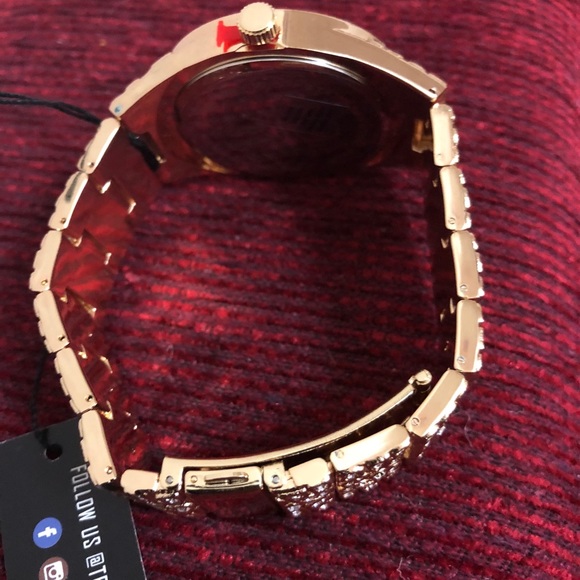 TECHNOPAVE Accessories Luxury Gold Plated Lab Diamond Watch Poshmark