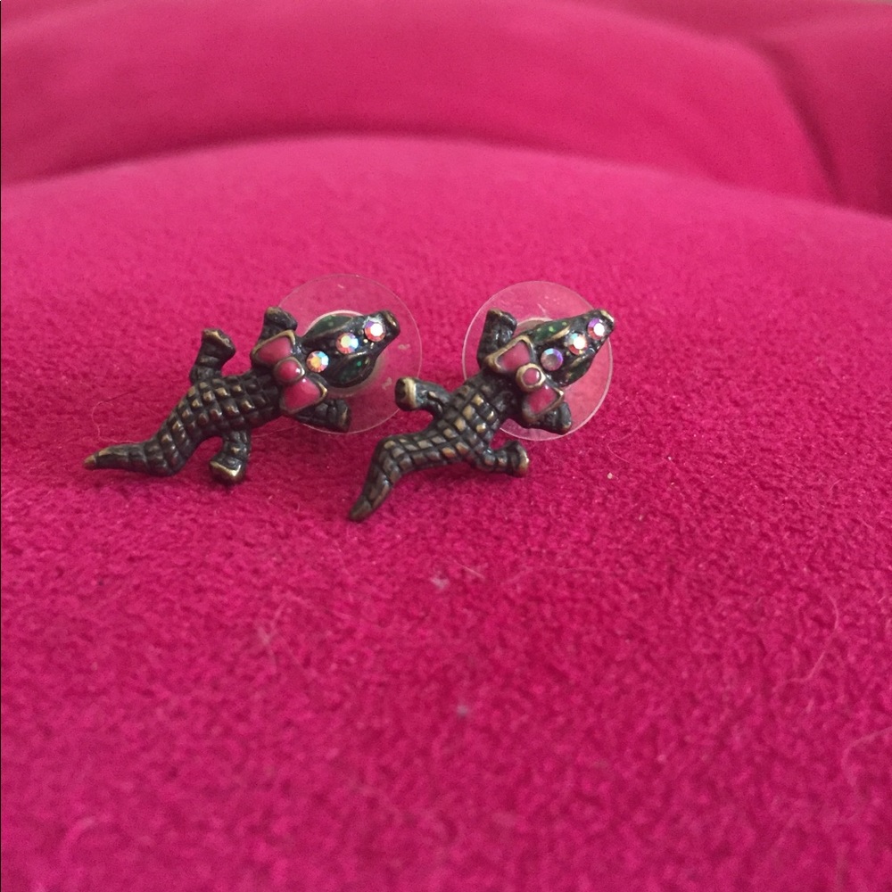 Betsey Johnson crocodile earrings