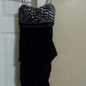 Heart neckline cocktail dress