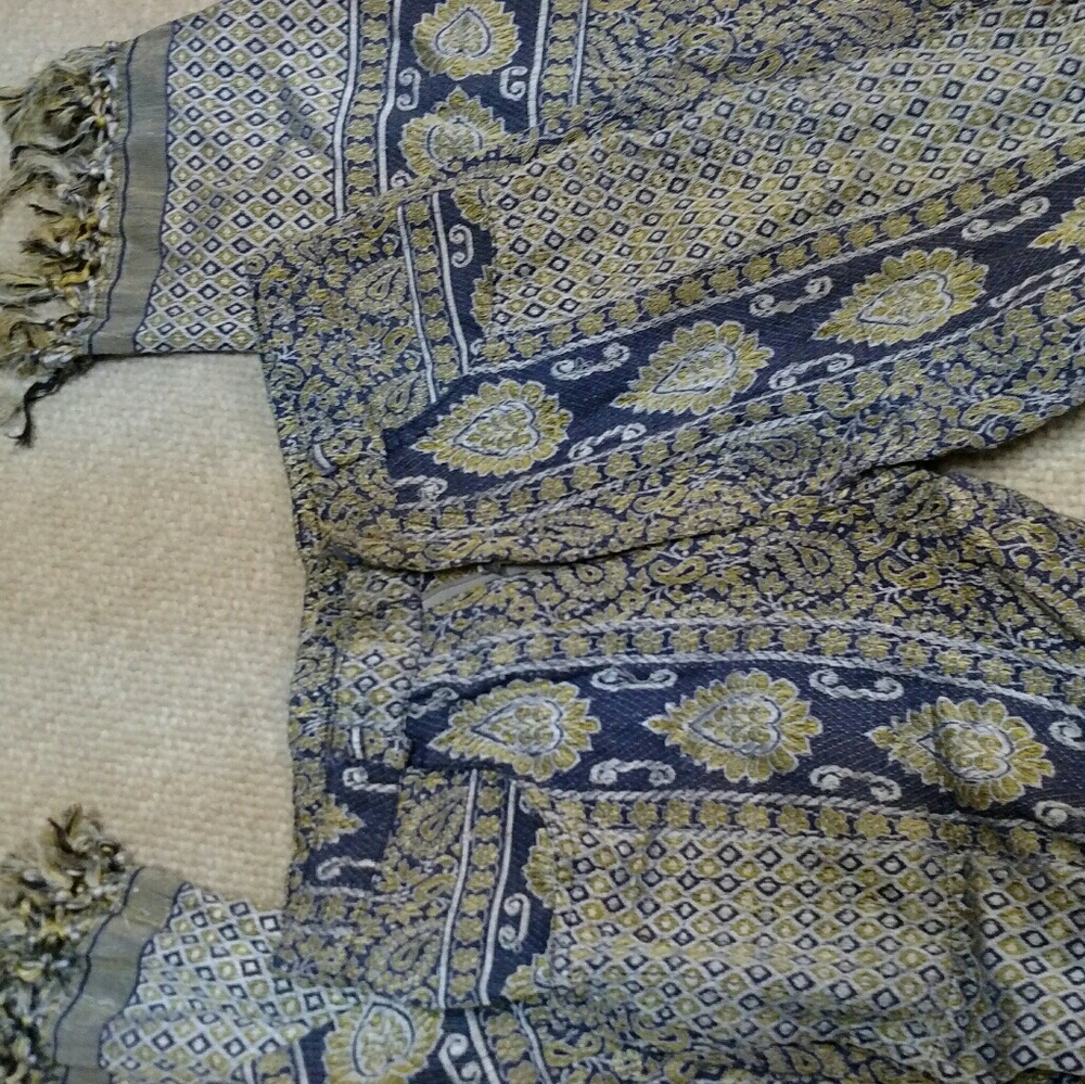 Vintage hand-sewn Fringe bottom pants