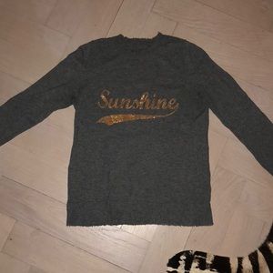 Zadig & Voltaire grey 100% cashmere sweater