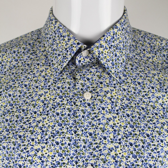 Ben Sherman Floral Print Button Front Shirt - Picture 2 of 6