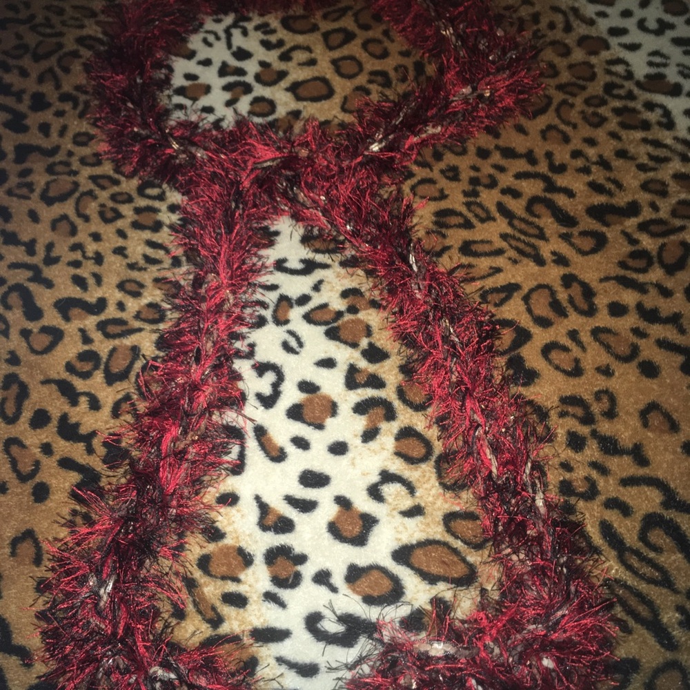 Temptress Red Frilly Scarf