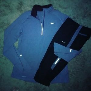 Nike Dri Fit top and capri leggings set