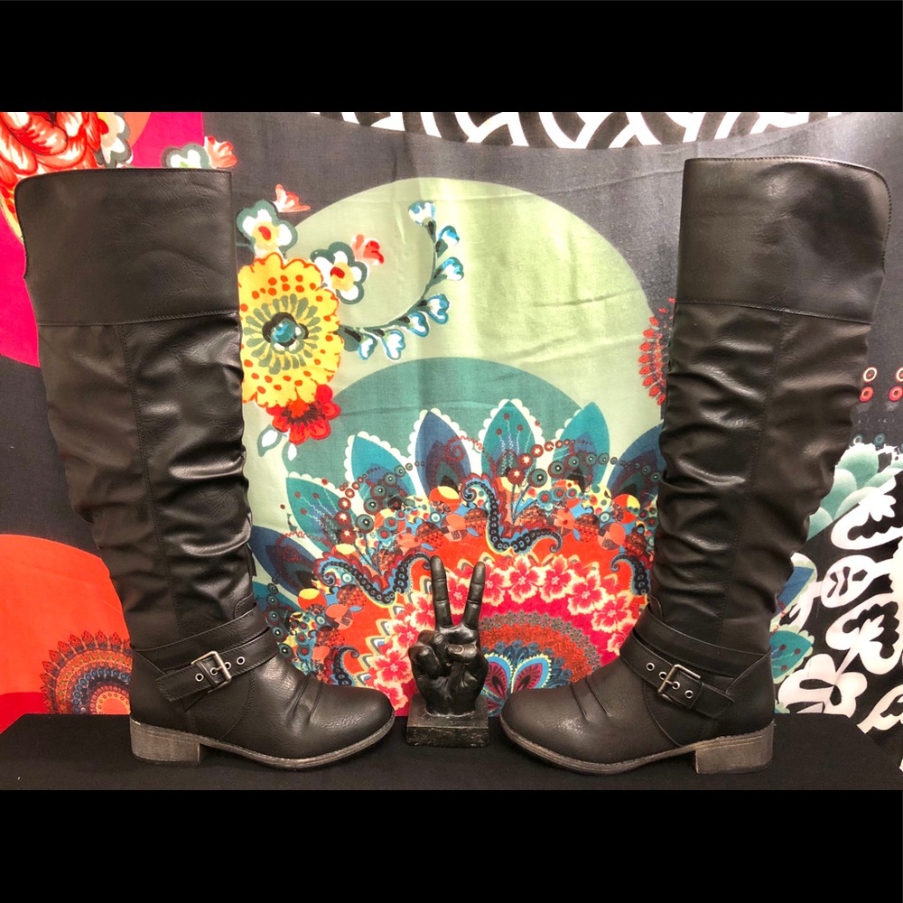 Over The Knee Black Boots in Mint Condition!