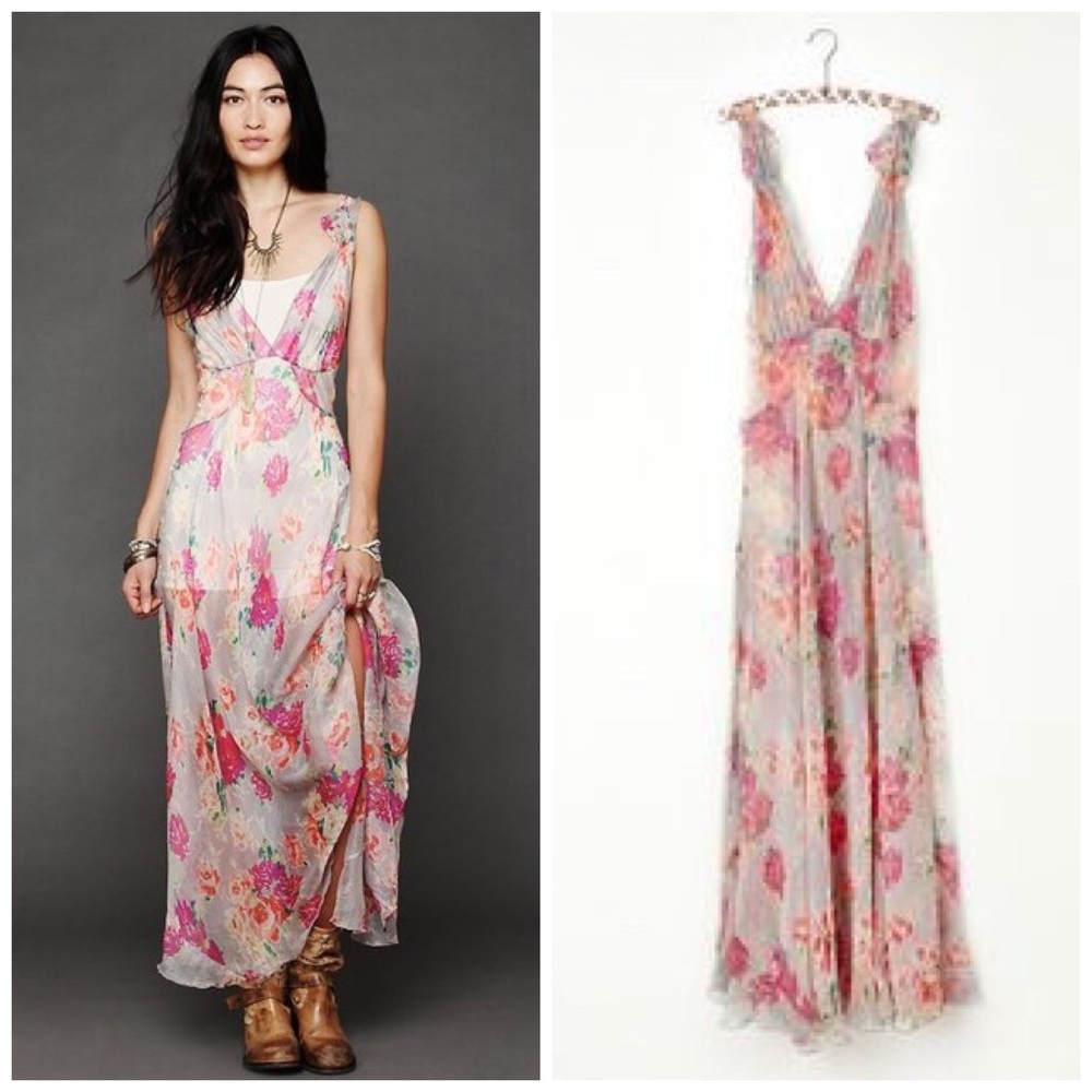 🦄ISO Free People Mary Green Alicia Maxi Slip - Picture 2 of 2