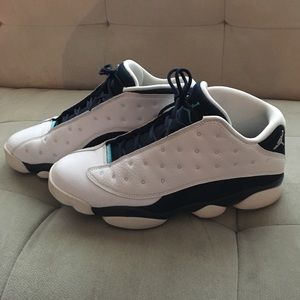 Air Jordan 13 low 10.5 White&Tar Heel&Navy blue