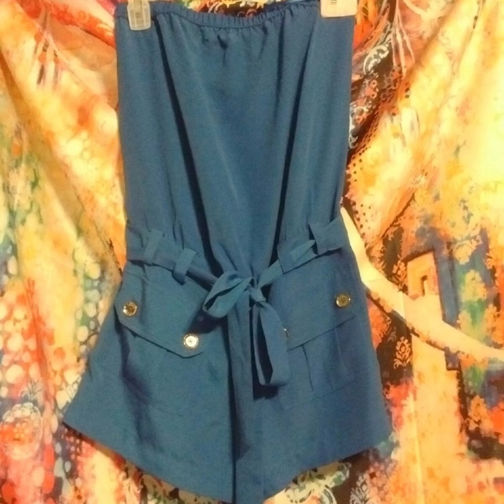 Blue express romper