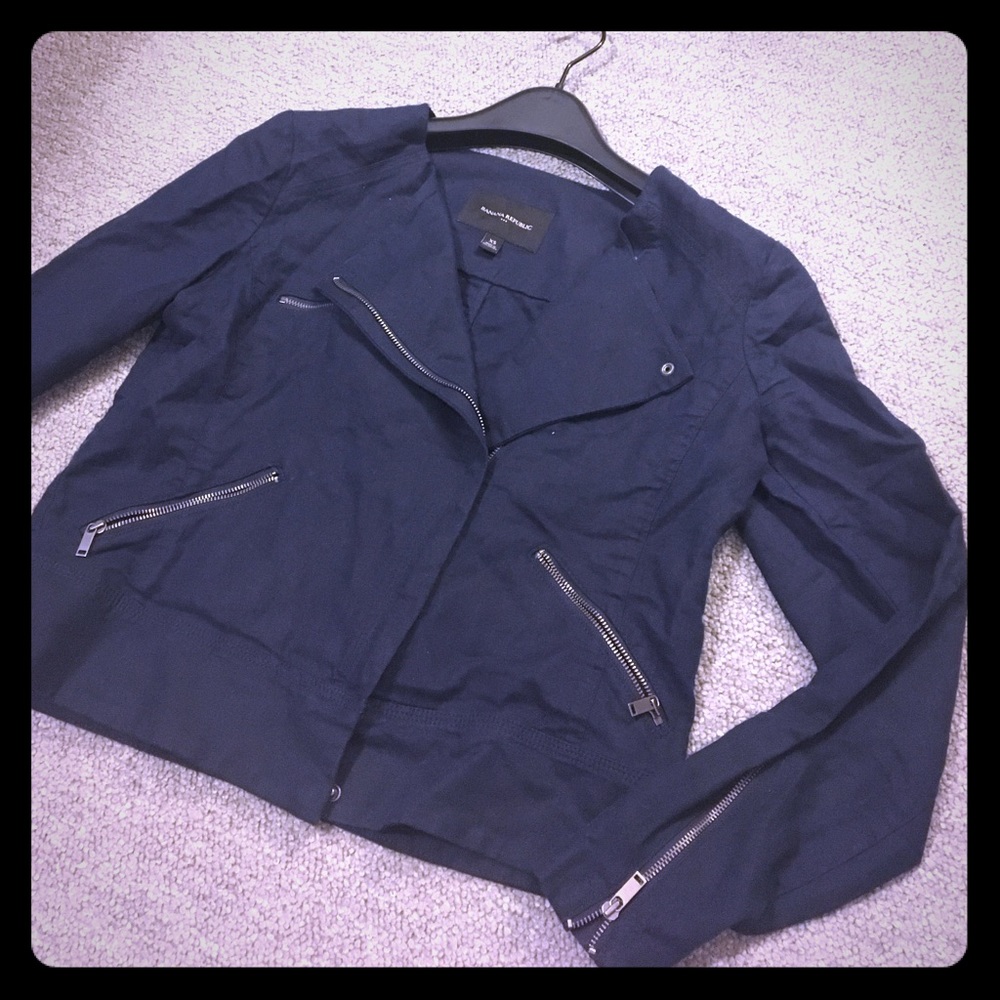 Banana republic linen Moto jacket