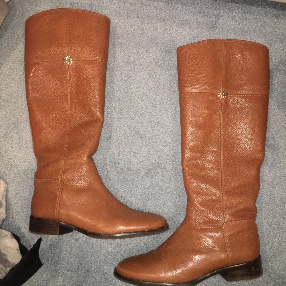 Tory Burch camel colored riding boots