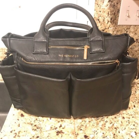 Honest company leather diaper bag