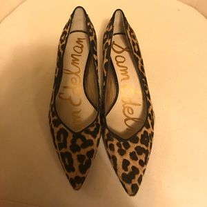SAM EDELMAN LEOPARD SLIDES SZ 8