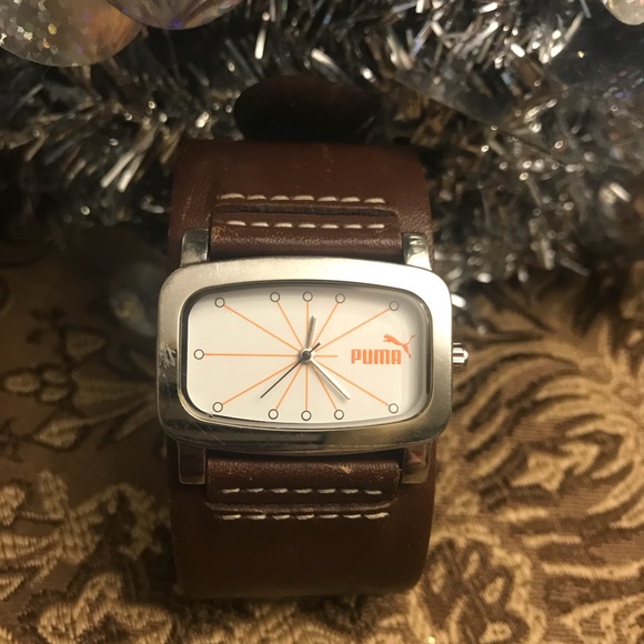 puma leather watch