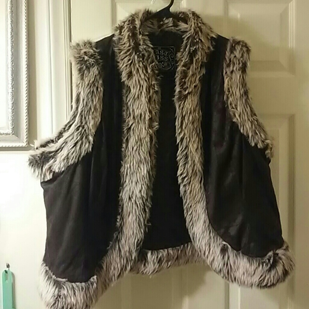 Faux Fur & Suede Vest