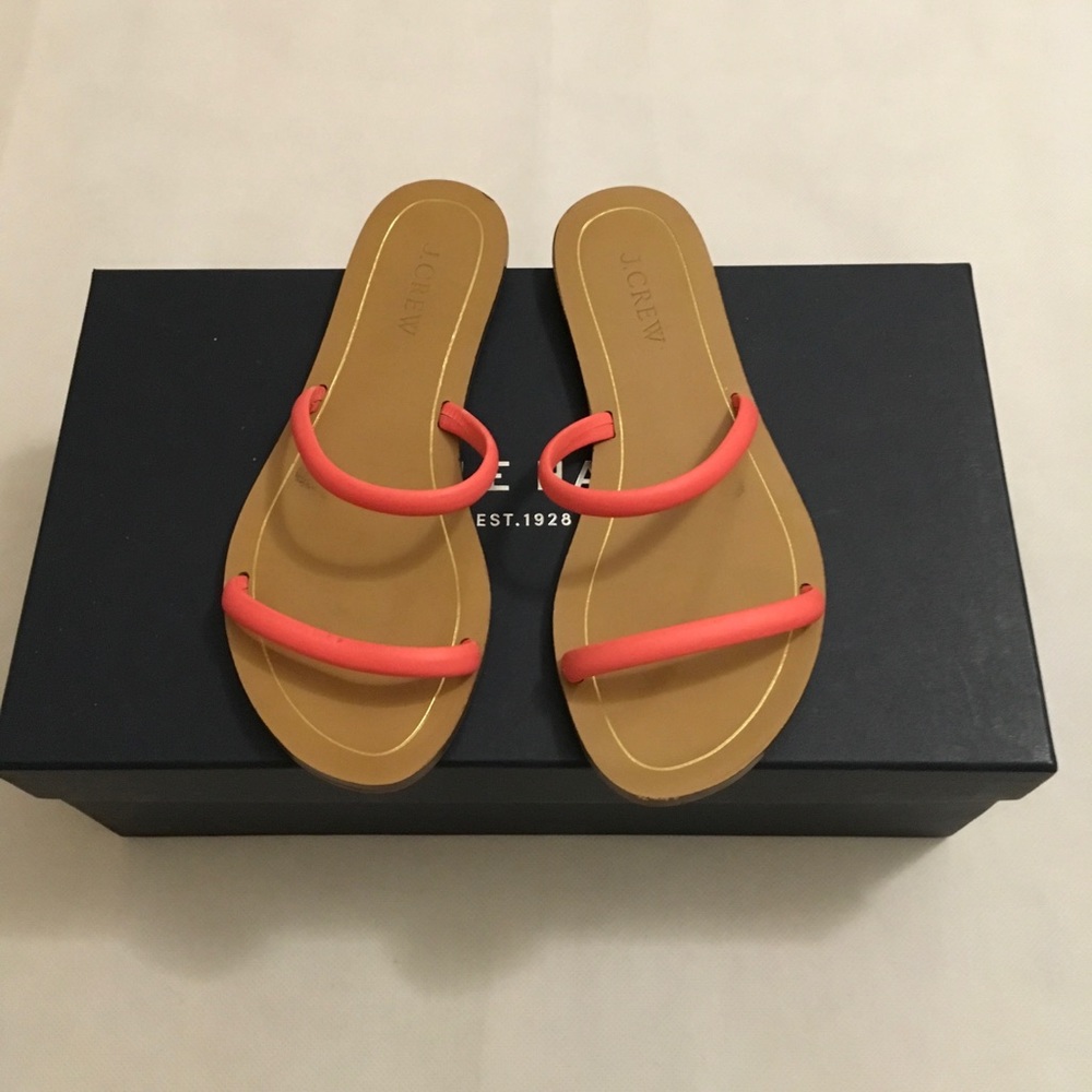 J.Crew Basic Orange Isla Sandals, 6M