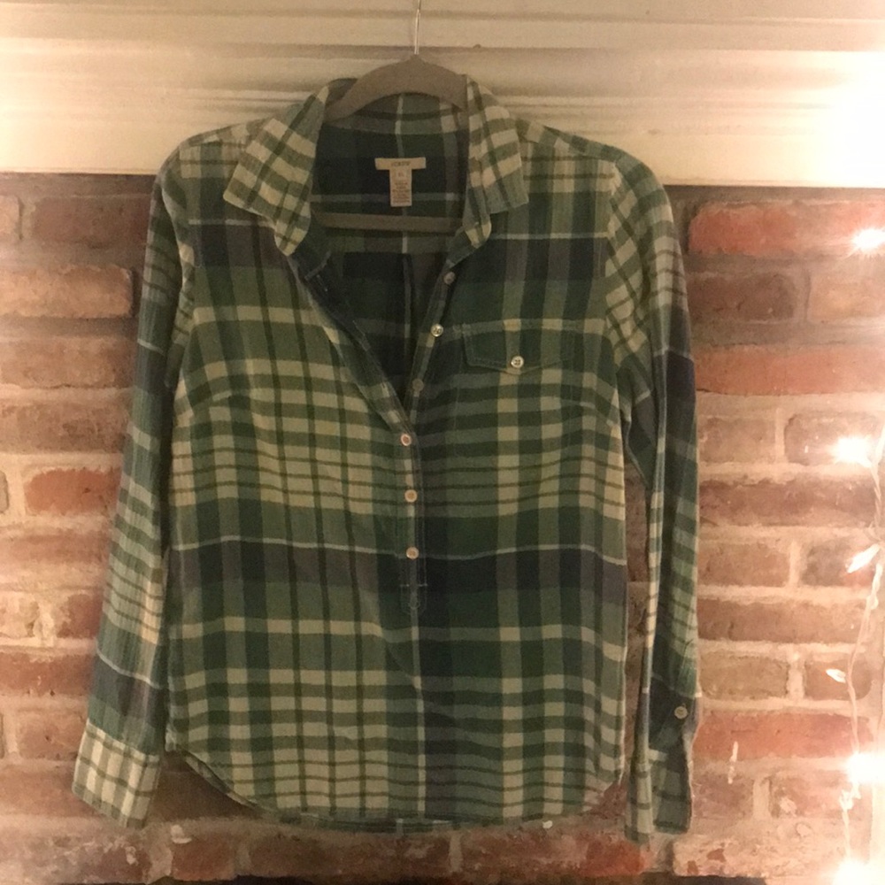 JCrew plaid spun-cotton shirt