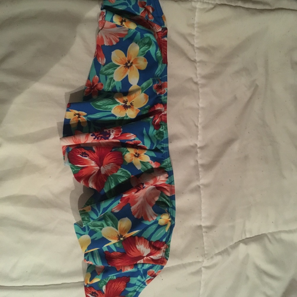 Floral one piece bikini top
