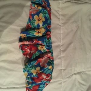 Floral one piece bikini top