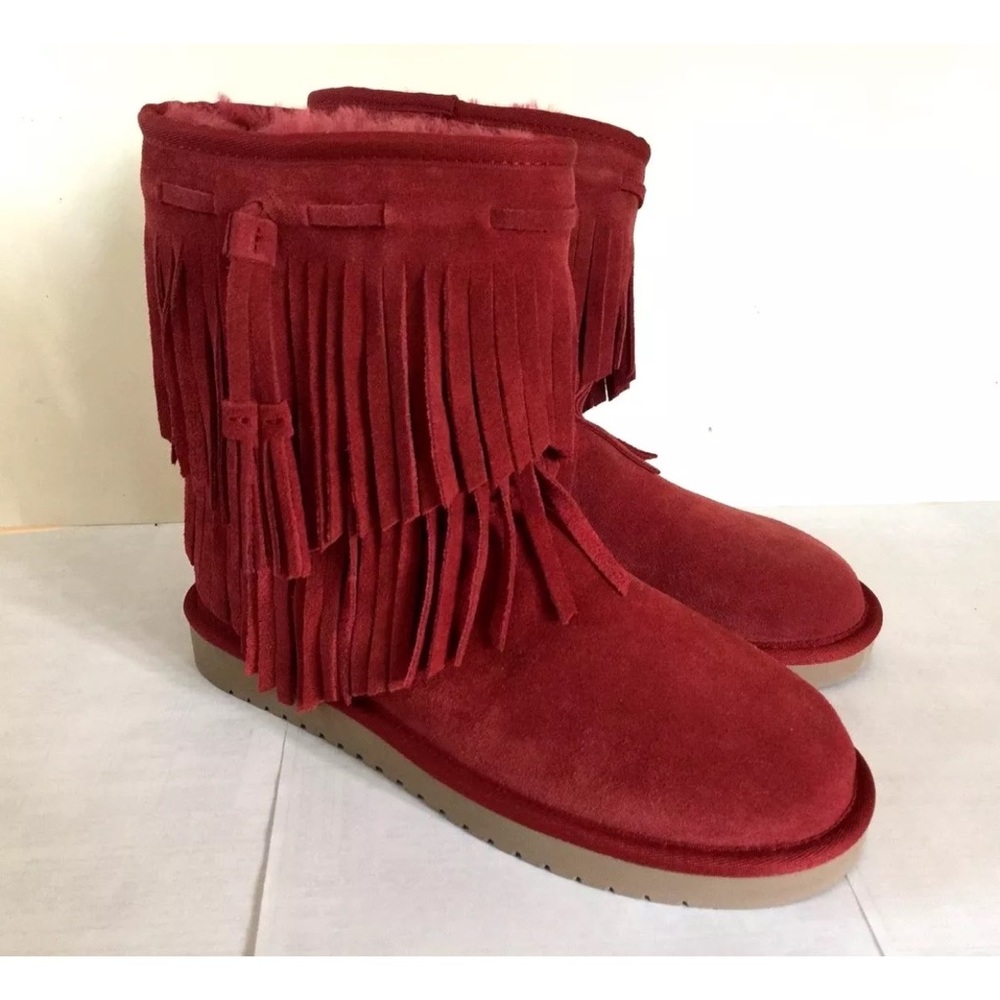 Koolaburra by Uggs Red Fringe Boots