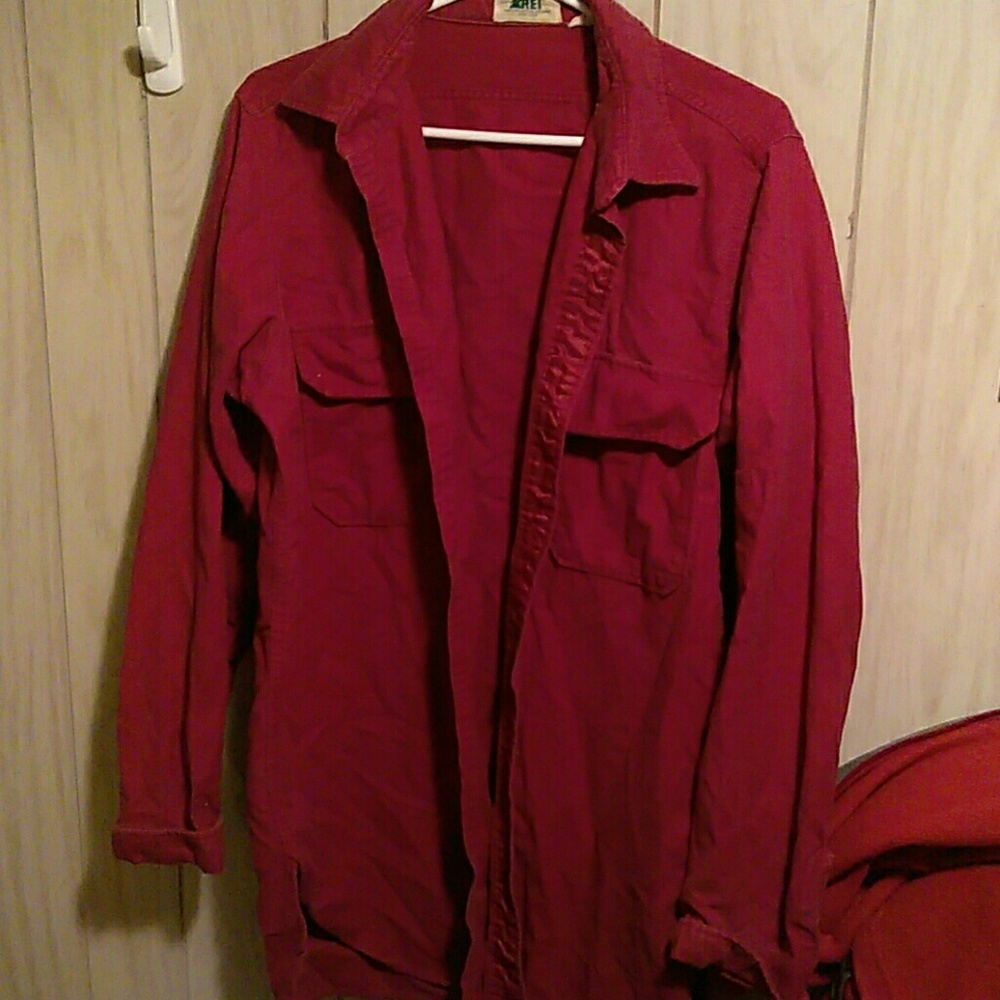 Dar Maroon Button Up