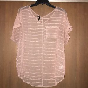 Sheer mauve top