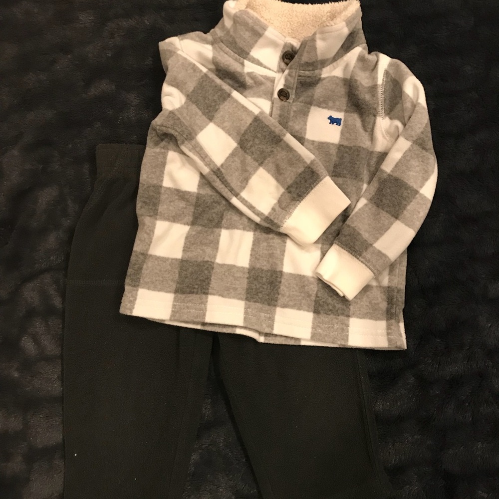 Carters fleece sweater and pant set