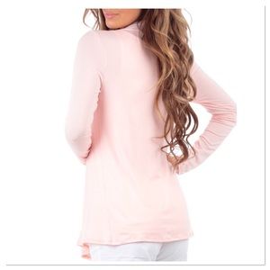 Boutique Sweaters - Blush Pink Sidetail Open Cardigan Boutique Sweaters - Blush Pink Sidetail Open Cardigan