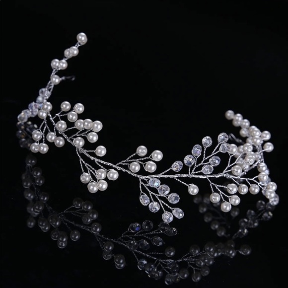 Bridal hair Headband,bridal Pearl Headband,bridal - Picture 3 of 3