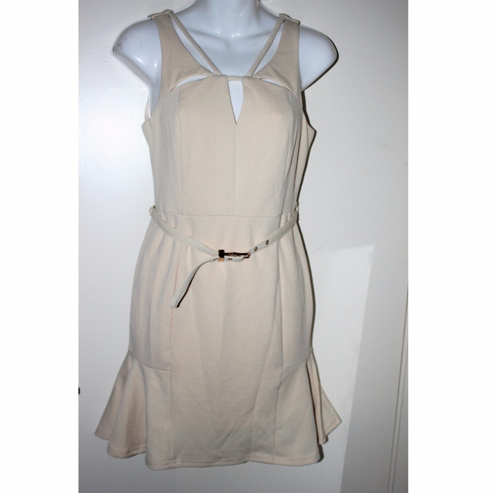 Beige Sleeveless dress