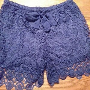 Crochet Floral Shorts