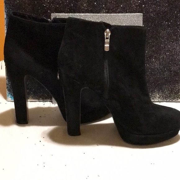 BCBG Black suede 6” platform boots - Picture 4 of 5