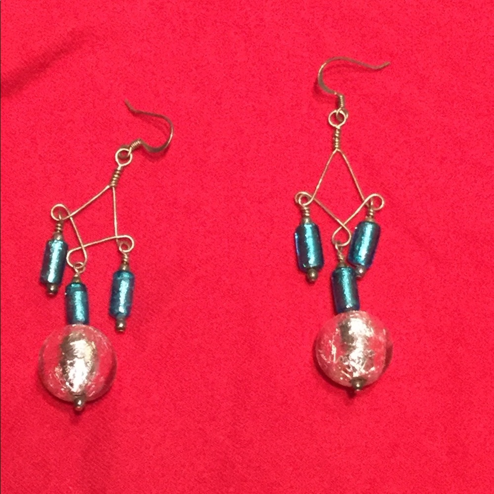 Glass bead earrings