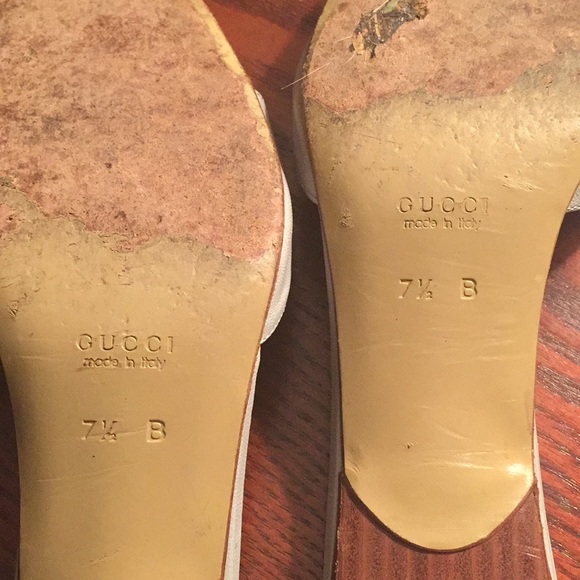 Gucci light green sandals kitten heel Authentic - Picture 4 of 8