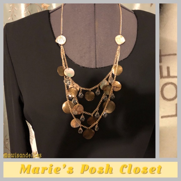 Triple Strand Gold Necklace LAST PRICE DROP! - Picture 1 of 5