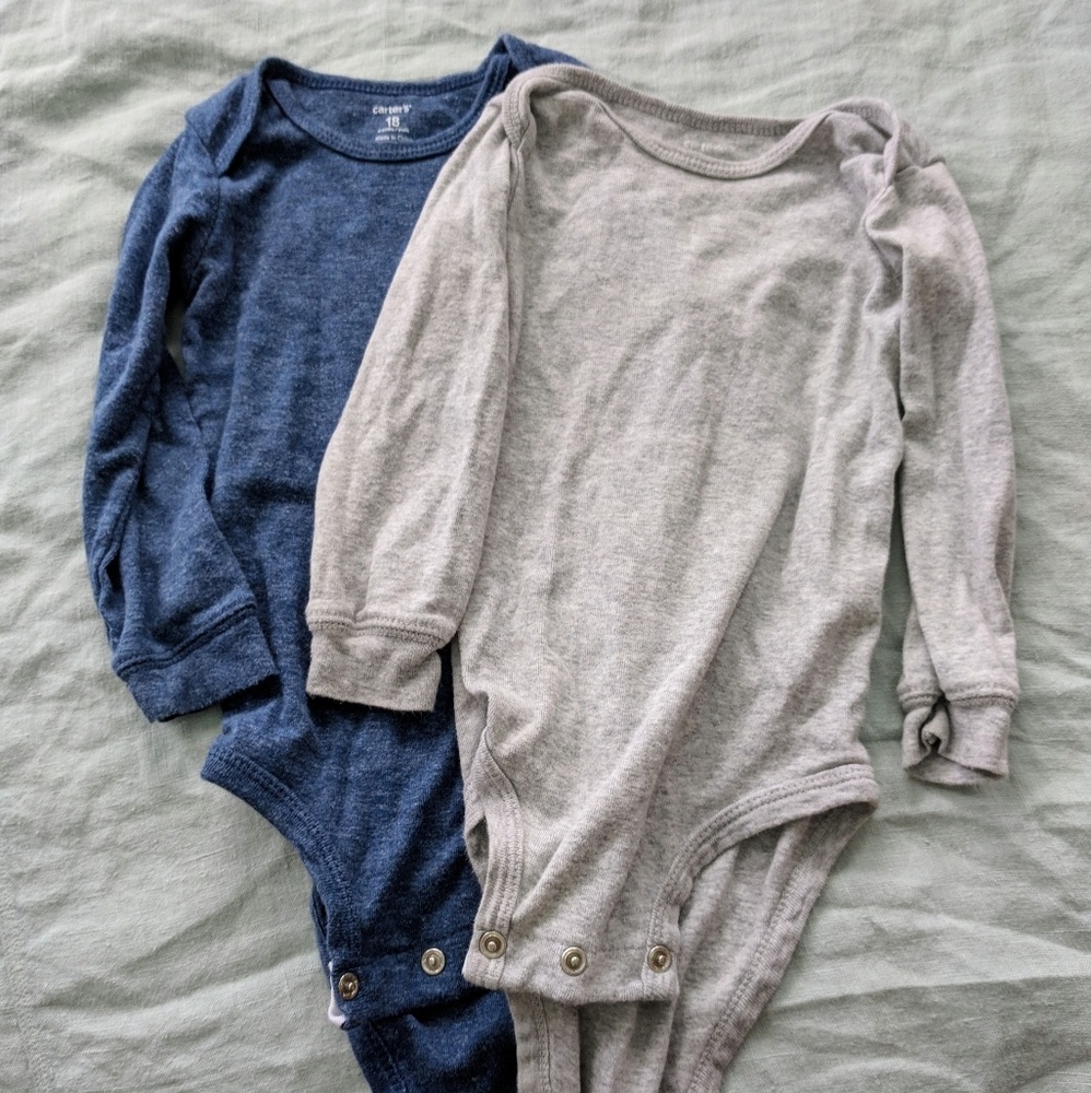 Two Carter's Long-sleeve Bodysuits