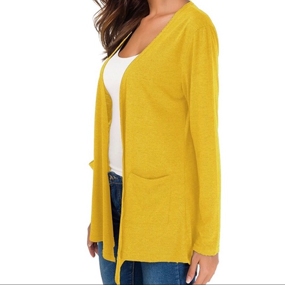 ‘Elora’ Yellow Cardigan With Pockets - Picture 5 of 7