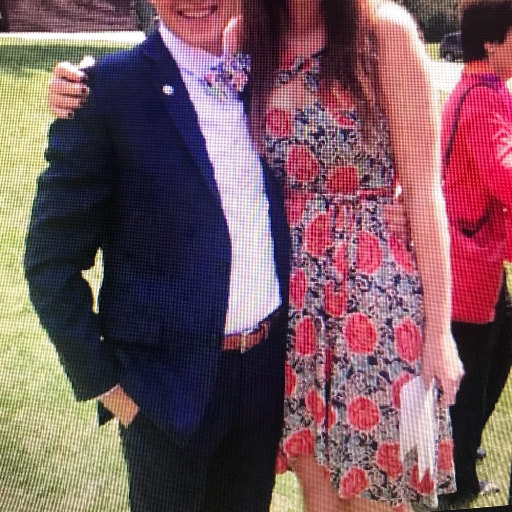 Anthropologie Rose High Low Dress