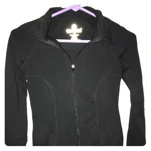 Black Hoodless Athletic Jacket