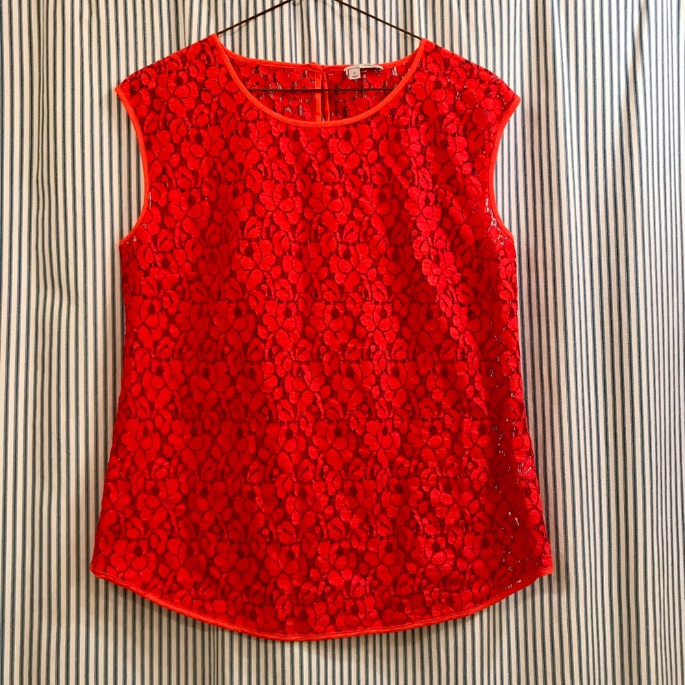 Red Halogen Lacy Tank