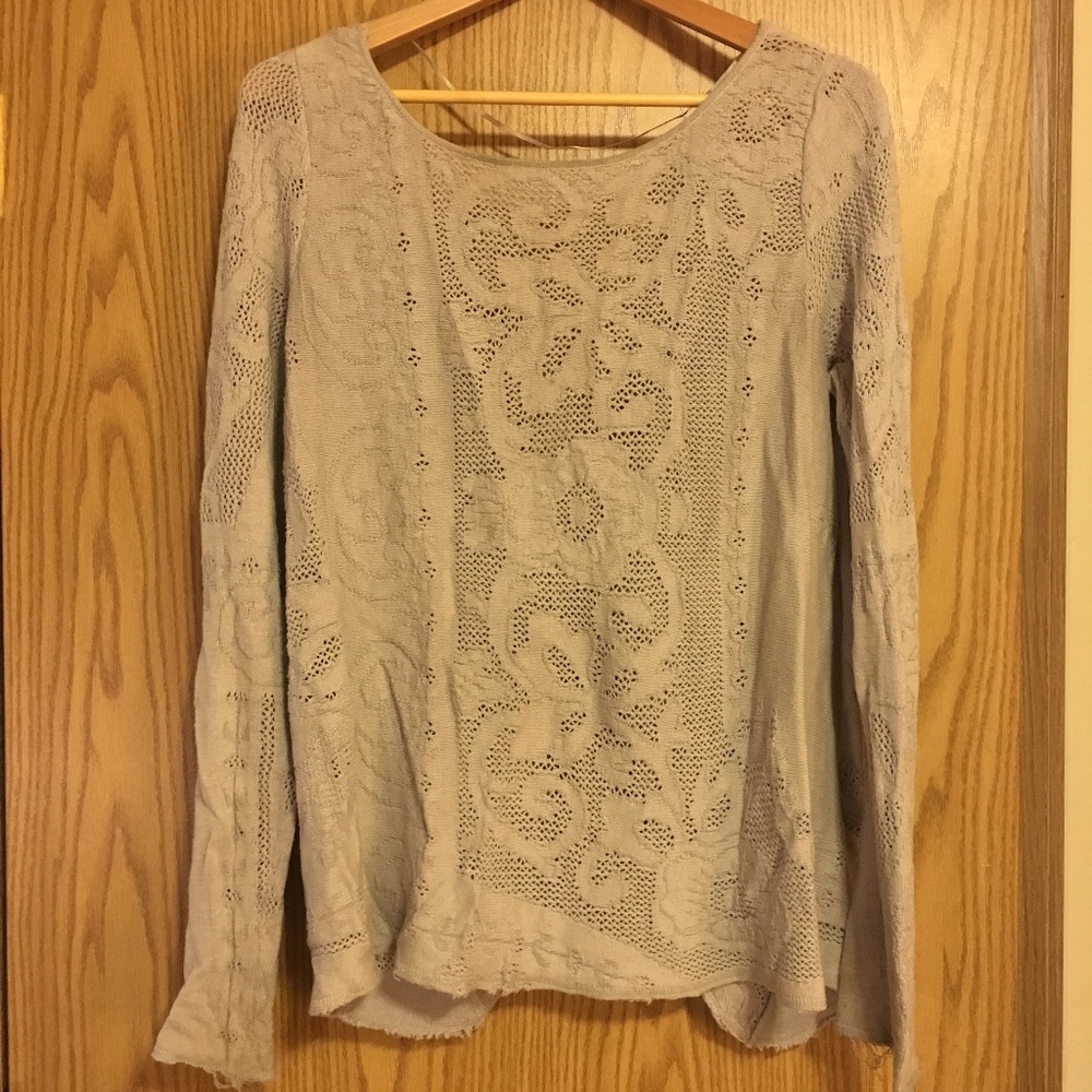 ❌SOLD❌FREE PEOPLE BUTTERFLY KNIT SWEATER