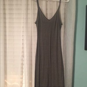 Black and white striped dress size small