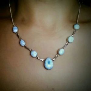 Larimar teardrop necklace