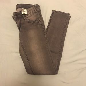 H&M grey low waisted skinny jeans