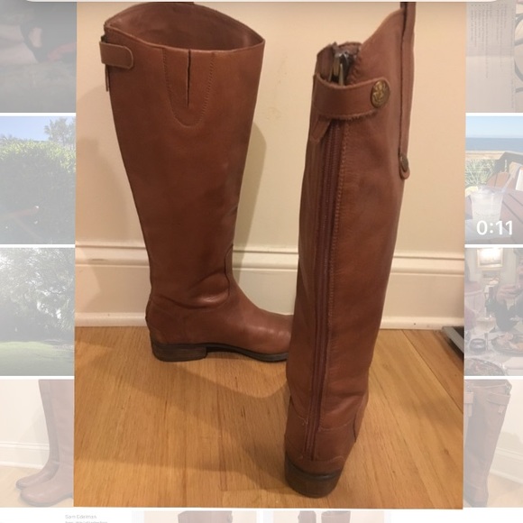 Sam Edelman - Stacked Heel Leather Boots - Picture 4 of 5