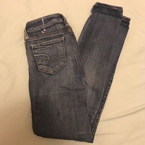 American eagle medium wash skinny jeggings